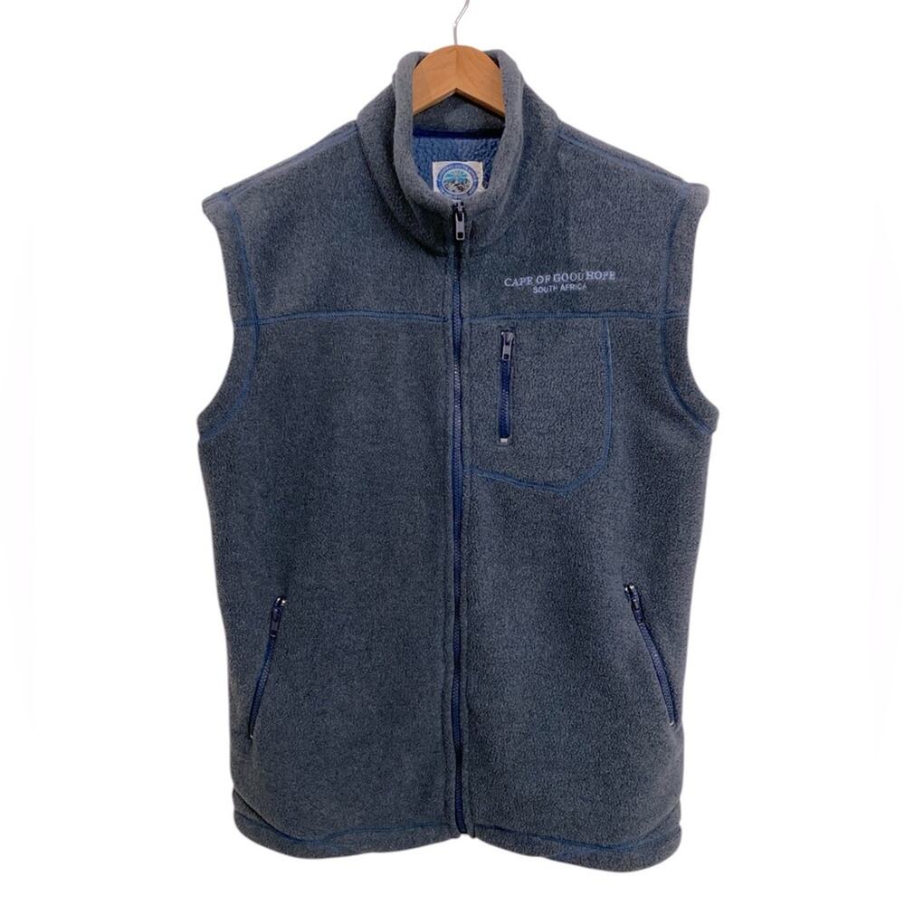 NWT Vintage Cape of Good Hope South Africa Men’s Long Fleece Zip Front Vest M